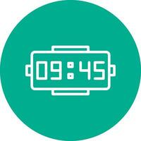 Digital clock Vector Icon Design