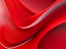 Abstract, beautiful 3d wave red gradient background, AI generated photo