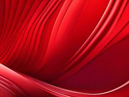 Abstract, beautiful 3d wave red gradient background, AI generated photo