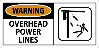 Warning Sign Overhead Power Lines vector