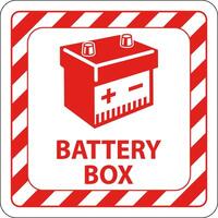 Symbol Battery Sign Battery Box On White Background vector