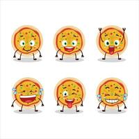 Cartoon character of greek pizza with smile expression vector