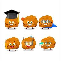 School student of karage cartoon character with various expressions vector