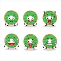 Cartoon character of cocopandan donut with smile expression vector