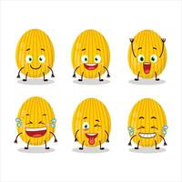 Cartoon character of amber easter egg with smile expression vector