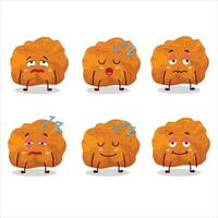 Cartoon character of karage with sleepy expression vector