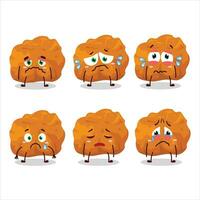 Karage cartoon in character with sad expression vector