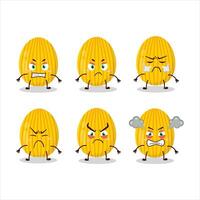 Amber easter egg cartoon character with various angry expressions vector