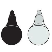 incandescent light bulb, halogen lamp, cfl and led lamp. vector