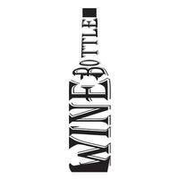 Set of wine bottles isolated on transparent background.Wine bottle with wine glass icon isolated on white background. Vector illustration.