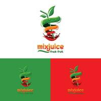 natural minimalist juice logo vector
