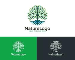 modern minimalist natural logo design vector