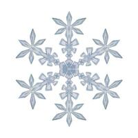 Hand drawn watercolor blue and silver snowflakes, water ice crystal frozen in winter. Illustration, single object isolated on white background. Design for holiday poster, print, website, card, booklet vector