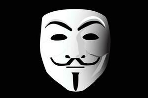 hacker mask. white color hacker mask. vector