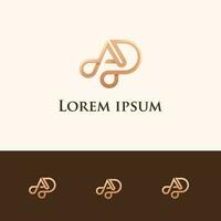 modern minimalist luxury initial letter logo vector