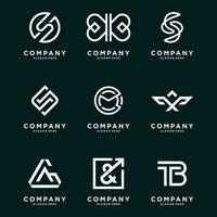 modern minimalist monogram logo logo vector