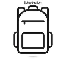 Schoolbag icon, vector Illustration