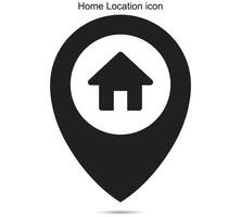 hogar ubicación icono, vector ilustración