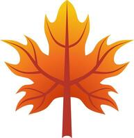 Maple leaf vector icon for autumn celebration. Fall season maple icon for cozy or hygge design graphic. Autumn leaf vector design for symbol, decoration or graphic resource