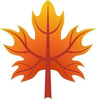 Maple leaf vector icon for autumn celebration. Fall season maple icon for cozy or hygge design graphic. Autumn leaf vector design for symbol, decoration or graphic resource