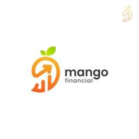 Modern Mango finance logo design vector image