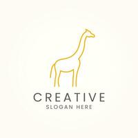 Modern Giraffe logo design vector template