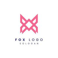 Modern Letter M Fox Logo Design Vector Template
