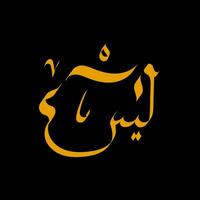 yaasiin, black gold arabic calligraphy vector