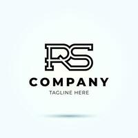 Initial Letter RS Logo Design Vector Image