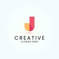 Creative and Modern Letter J Logo Design Vector Image