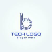 letra si tecnología línea punto conexión logo diseño vector