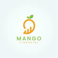 Modern Mango finance logo design vector image