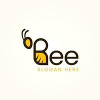 Initial letter B bee logo design vector template