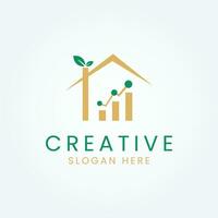 Creative Home finance logo design concepts vector