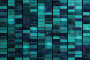 Abstract blue techno puzzle geometric background with squares bricks vector
