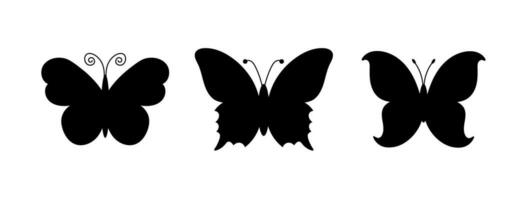 Abstract butterfly silhouette vector set