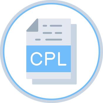 CPL File Format Vector Icon Design