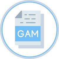 GAM File Format Vector Icon Design