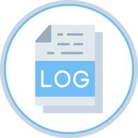 LOG File Format Vector Icon Design