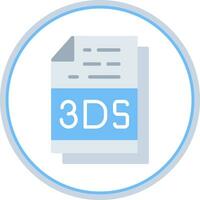 3ds File Format Vector Icon Design