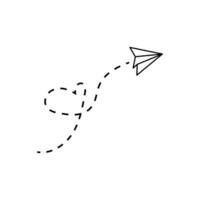 Paper Plane Line Vector Element , Symbol and Icon Outline .