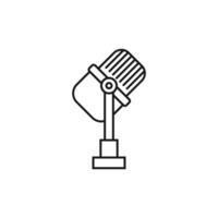 Microphone Outline Icon Vector Template