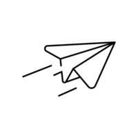 Paper Plane Line Vector Element , Symbol and Icon Outline .