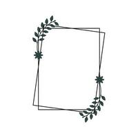 Floral Border Frame Element , Aesthetic Border Frame vector