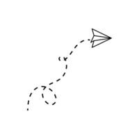 Paper Plane Line Vector Element , Symbol and Icon Outline .