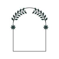 Floral Border Frame Element , Aesthetic Border Frame vector