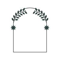 Floral Border Frame Element , Aesthetic Border Frame vector