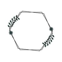 Floral Border Frame Element , Aesthetic Border Frame vector