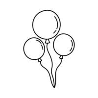 Line Balloon Icon Vector Element , Outline Balloon