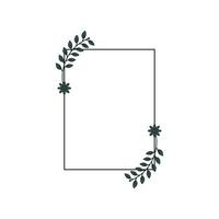 Floral Border Frame Element , Aesthetic Border Frame vector